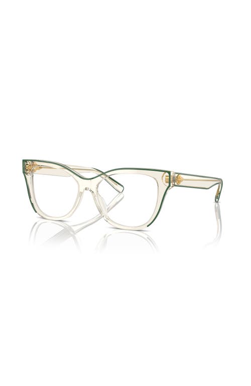 Tory Burch 51mm Cat Eye Optical Glasses In Transparent