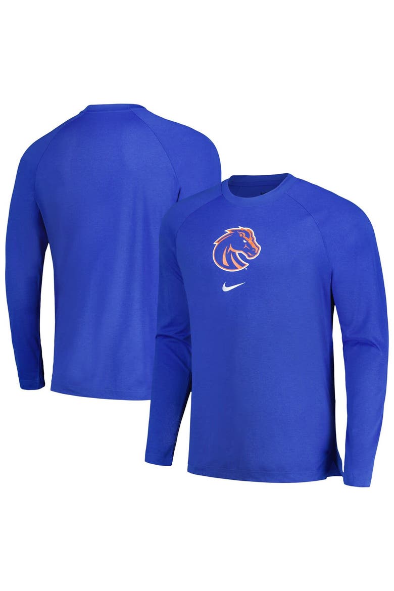 Men's Nike  Royal Boise State Broncos Basketball Spotlight Raglan Performance Long Sleeve T-Shirt, Main, color, Royal