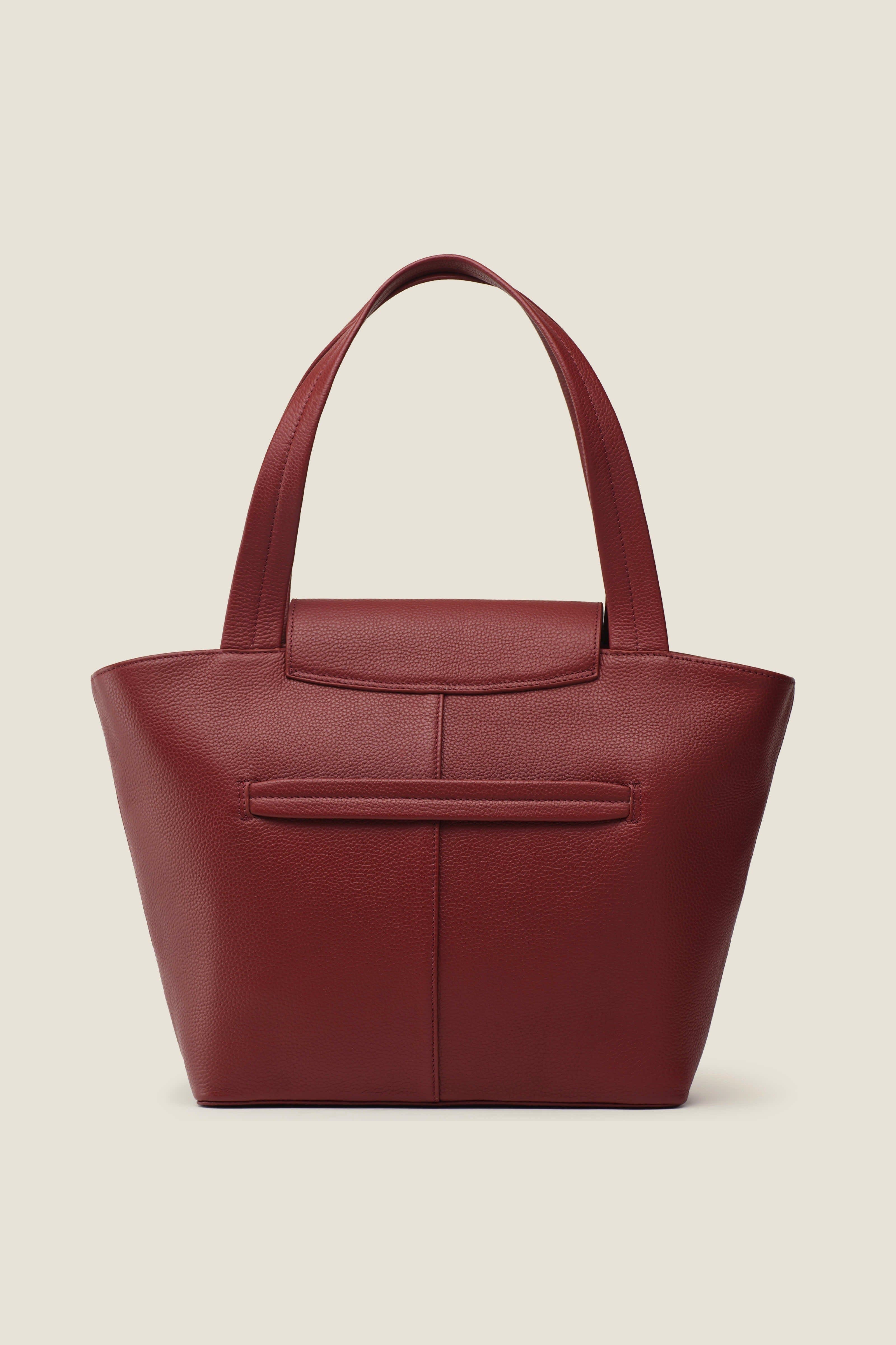 Muse Organized Leather Work Tote, Alternate, color, Burgundy