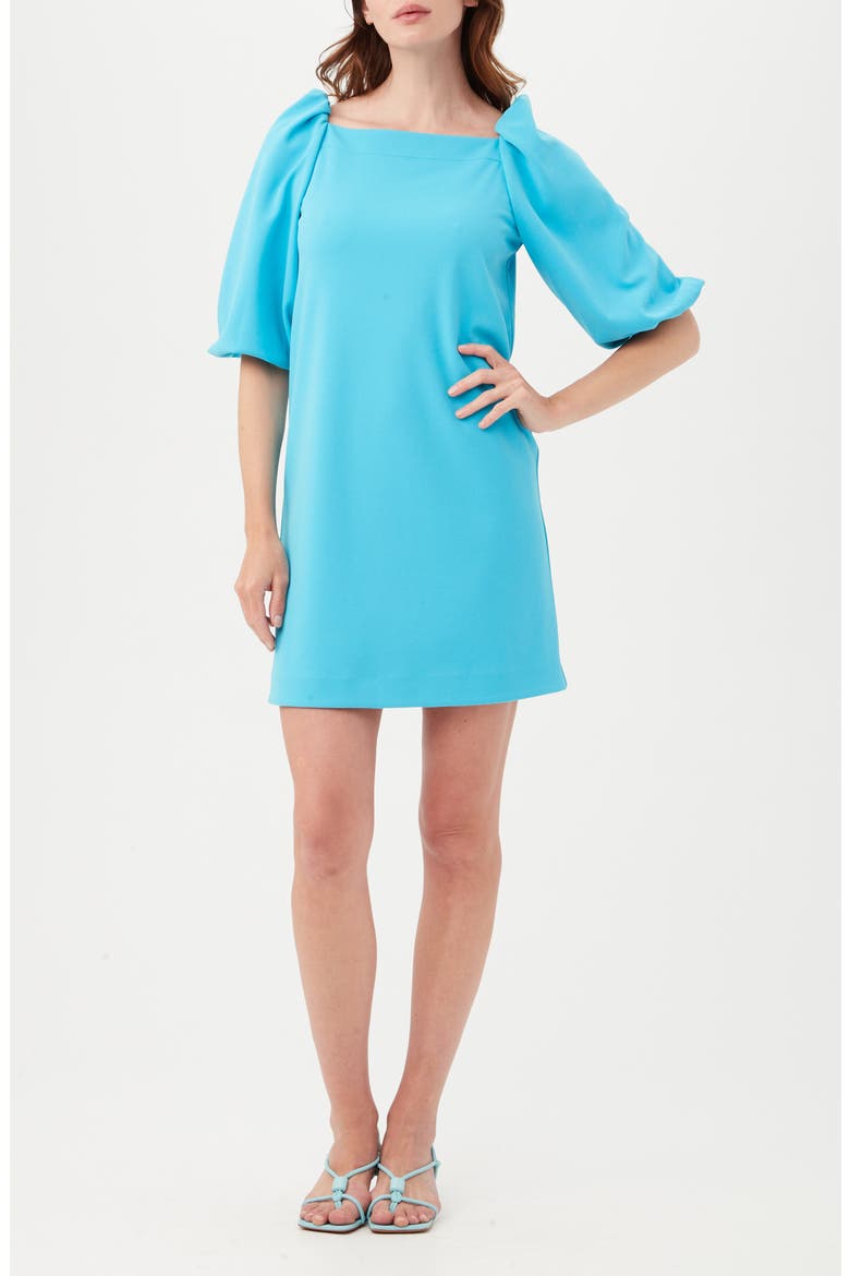 Symphone Puff Sleeve Shift Dress, Main, color, BELOW DECK BLUE