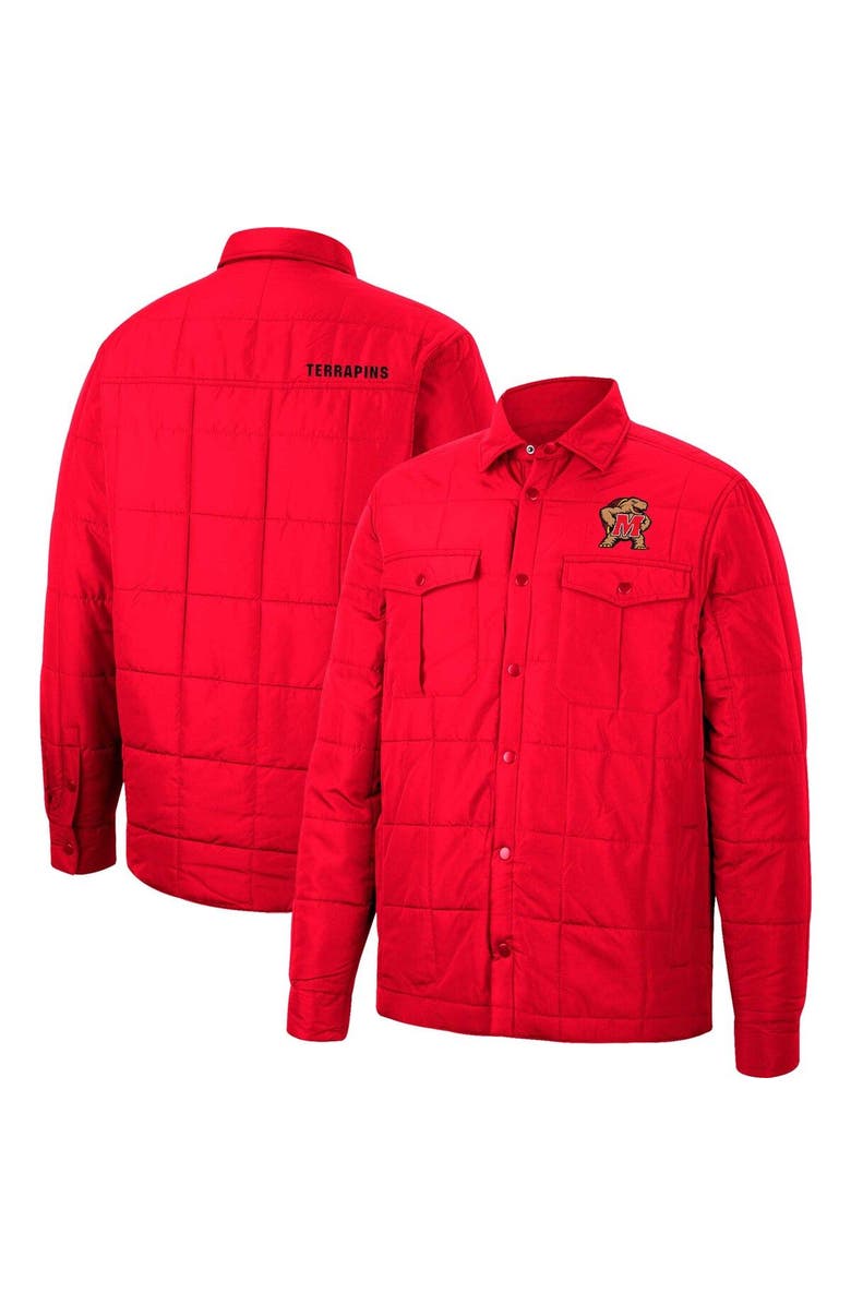 COLOSSEUM Men's Colosseum Red Maryland Terrapins Detonate Quilted Full-Snap Jacket, Main, color, 