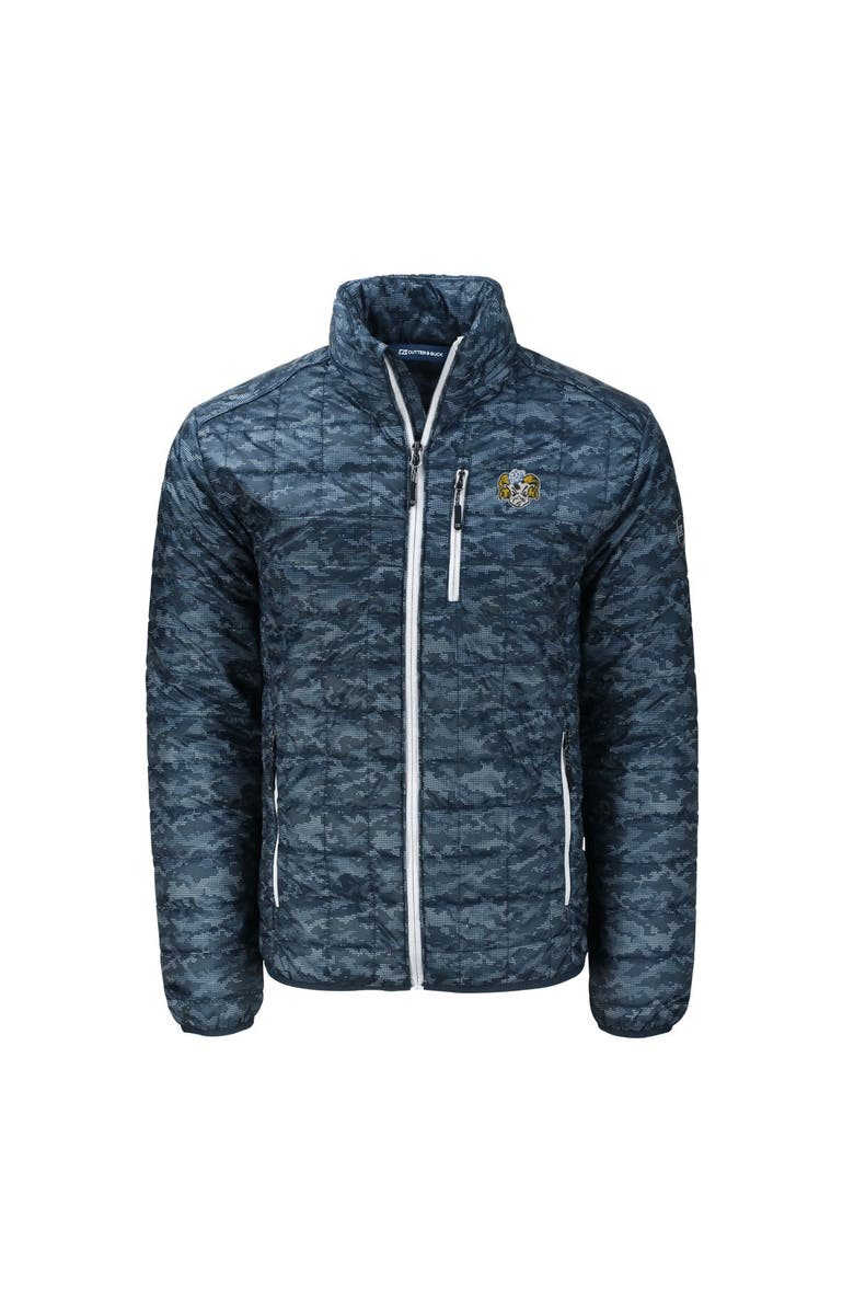 Cutter & Buck Men's Cutter & Buck  Navy North Carolina Tar Heels Vault Rainier PrimaLoft Eco Insulated Full-Zip Puffer Jacket, Alternate, color, 