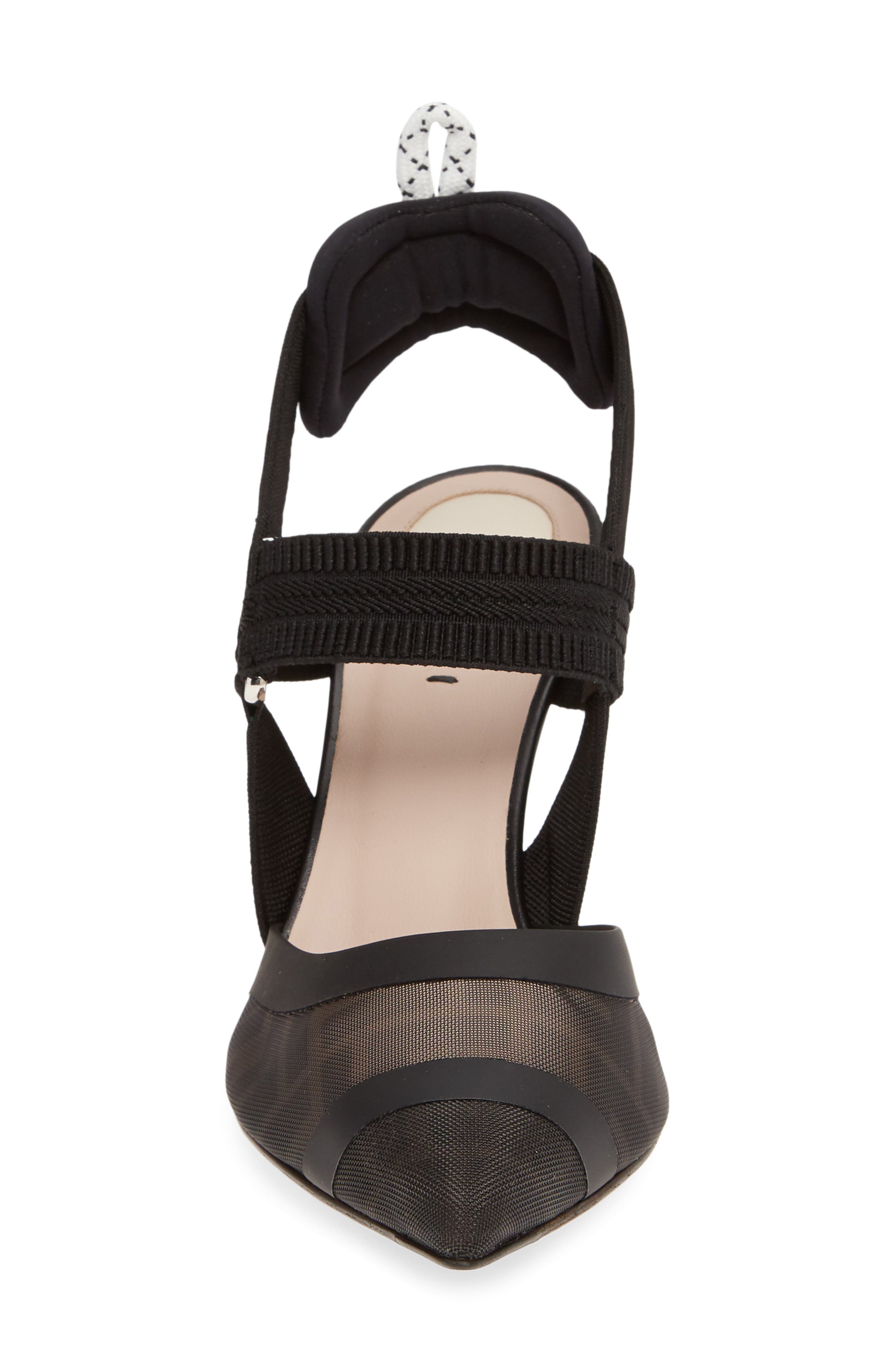 Fendi Colibri Mesh Slingback Pump, Alternate, color, Black