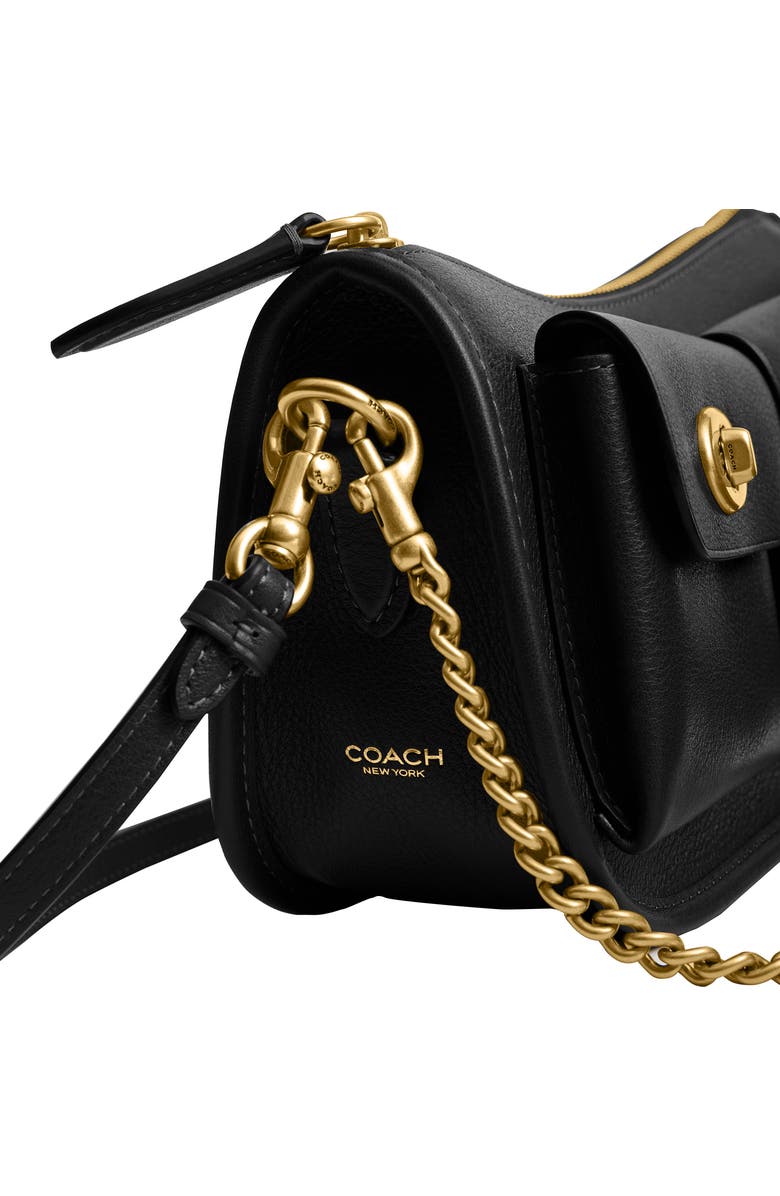 COACH Waverly Twin Turnlock Leather Shoulder Bag, Alternate, color,