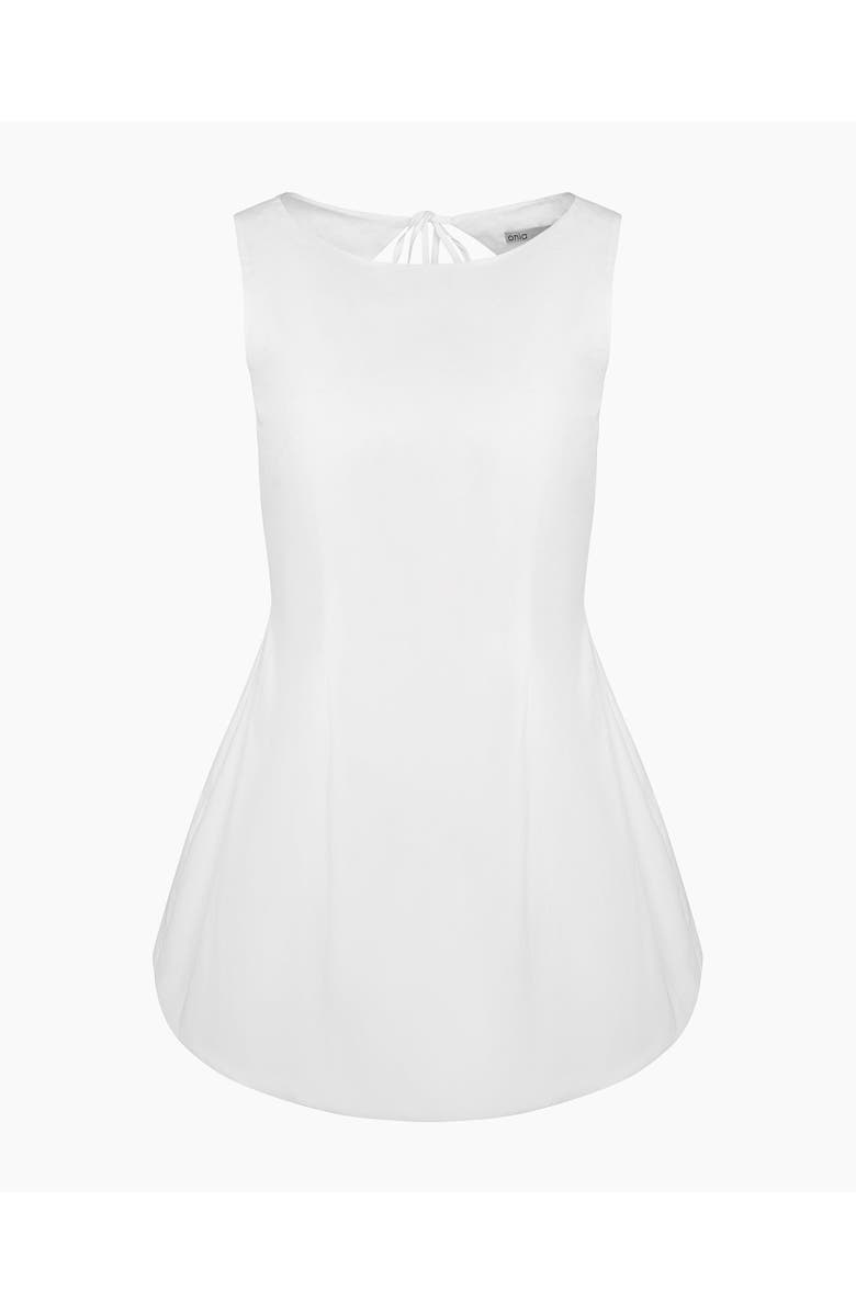 Onia Fitted Boatneck Bubble Mini Dress, Alternate, color, White
