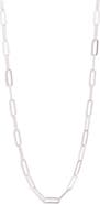 Argento Vivo Sterling Silver Paper Clip Chain Necklace