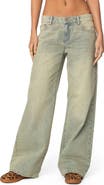 EDIKTED Ace Low Rise Wide Leg Jeans