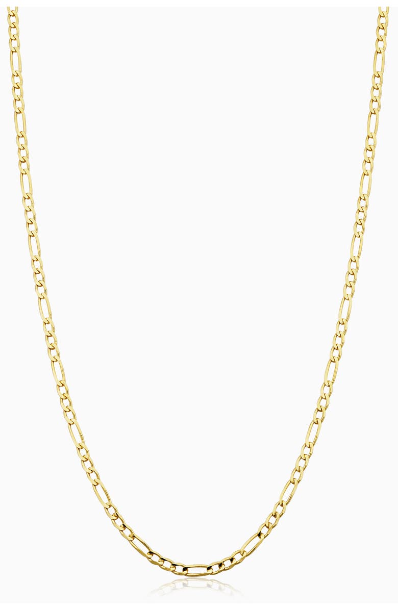 Oradina 14K Gold Florentine Figaro Petite Necklace, Main, color, Yellow Gold