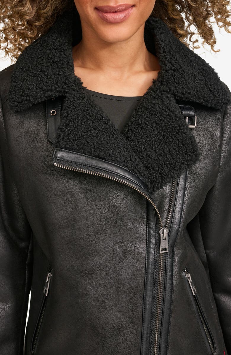 Levi's<sup>®</sup> Faux Leather Jacket with Faux Shearling Lining, Alternate, color, 