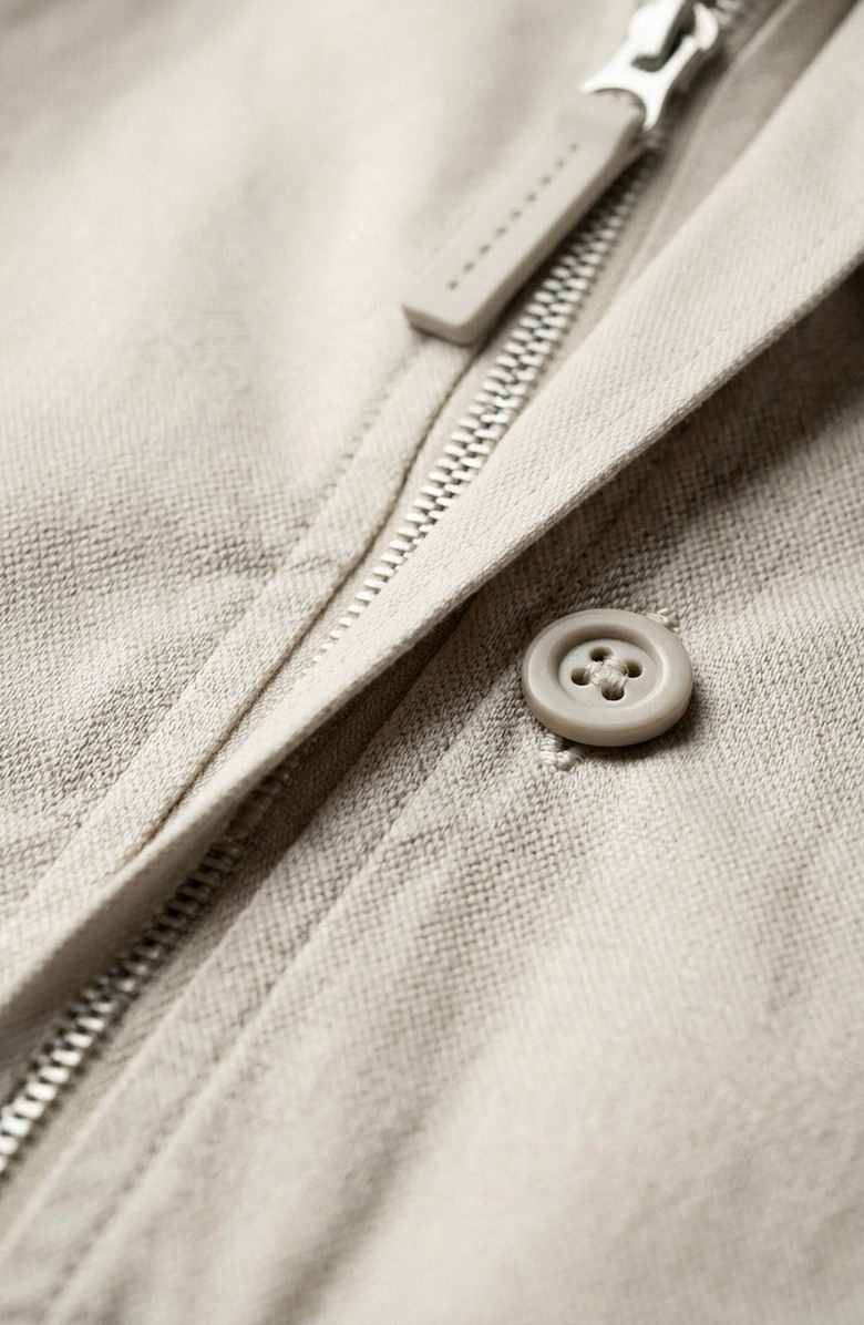 Modenaire Stand Collar Long Sleeve Jacket, Alternate, color, Light Beige