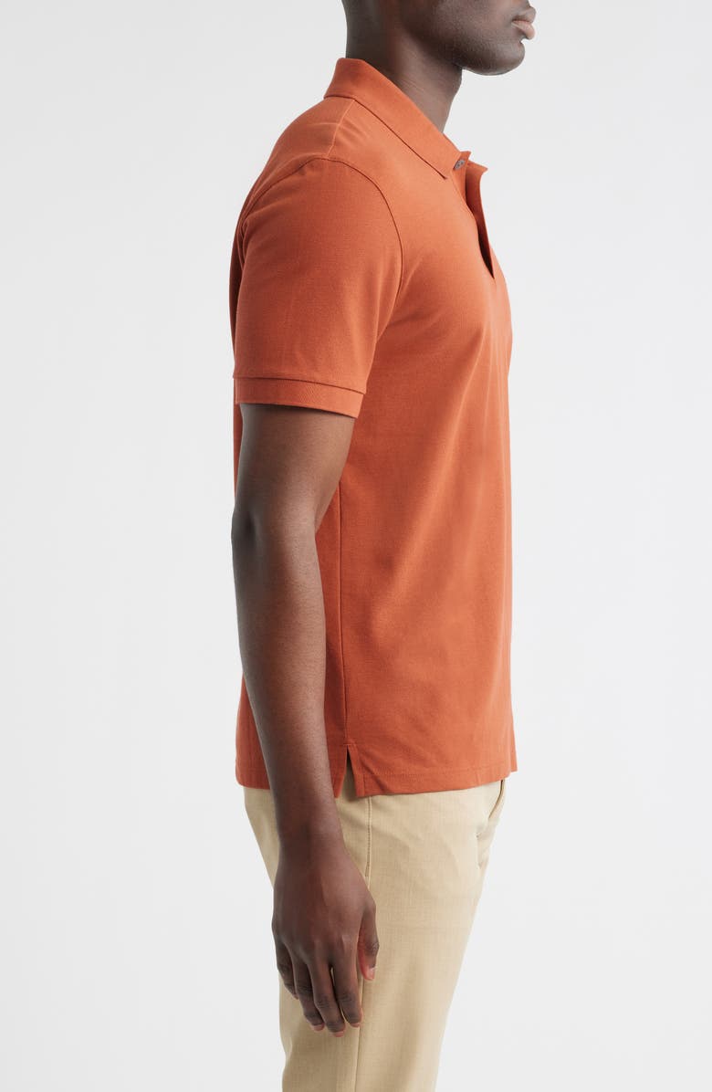 BOSS Pallas Cotton Polo, Alternate, color, Dark Orange