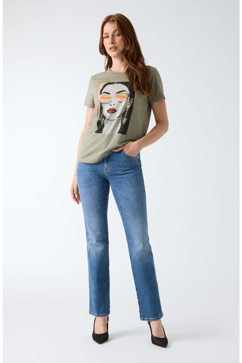 Sunglasses Mood Crewneck T-Shirt, Alternate, color, OPEN GREEN