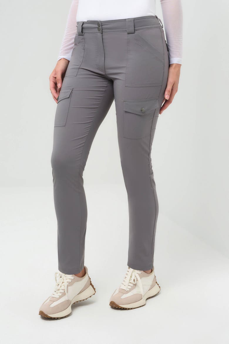 The Kate Skinny Cargo Pant, Alternate, color, Grey