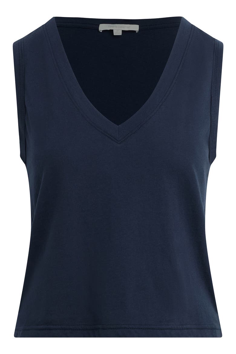 The Everyday Organic Cotton V-Neck Tank, Main, color, NAVY