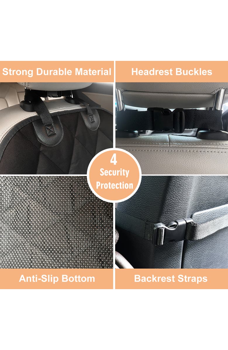 JESPET & Goopaws Quilted Pet Front Car Seat Cover Black, Alternate, color, Multicolored