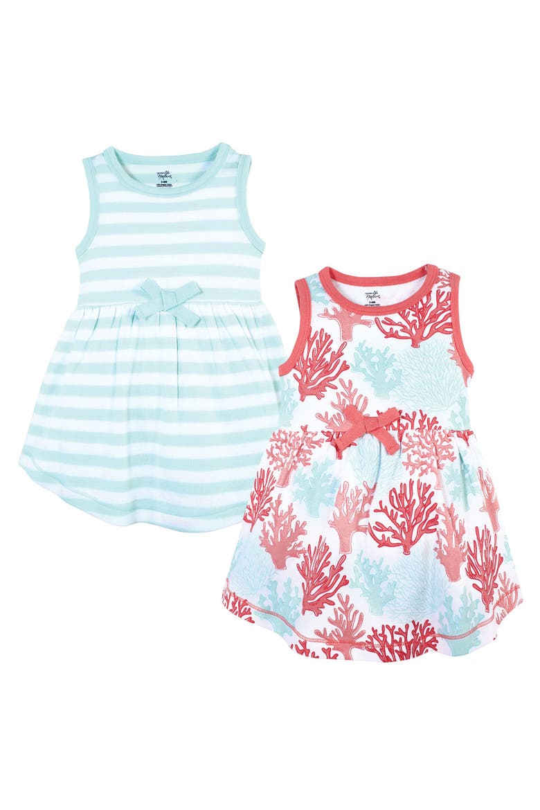 2Pk Organic Sleeveless Dresses, Main, color, Coral Reef