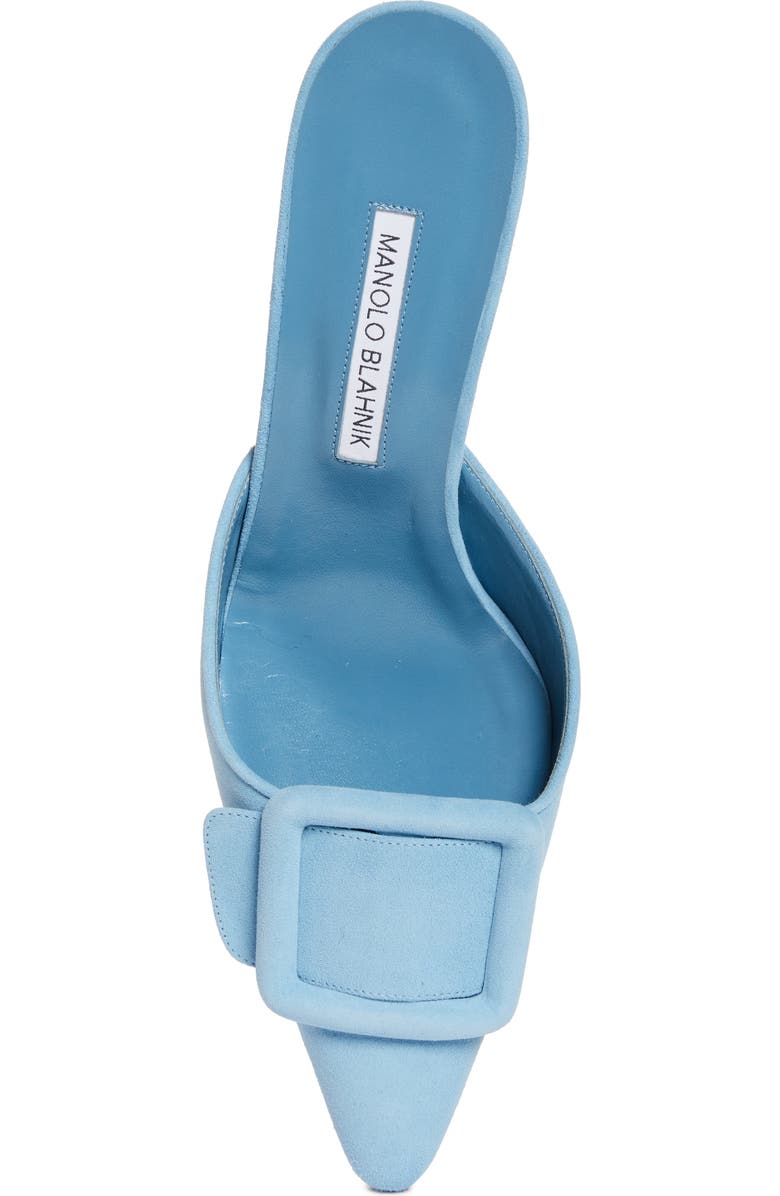 Manolo Blahnik Maysale Buckle Pointed Toe Mule, Alternate, color,