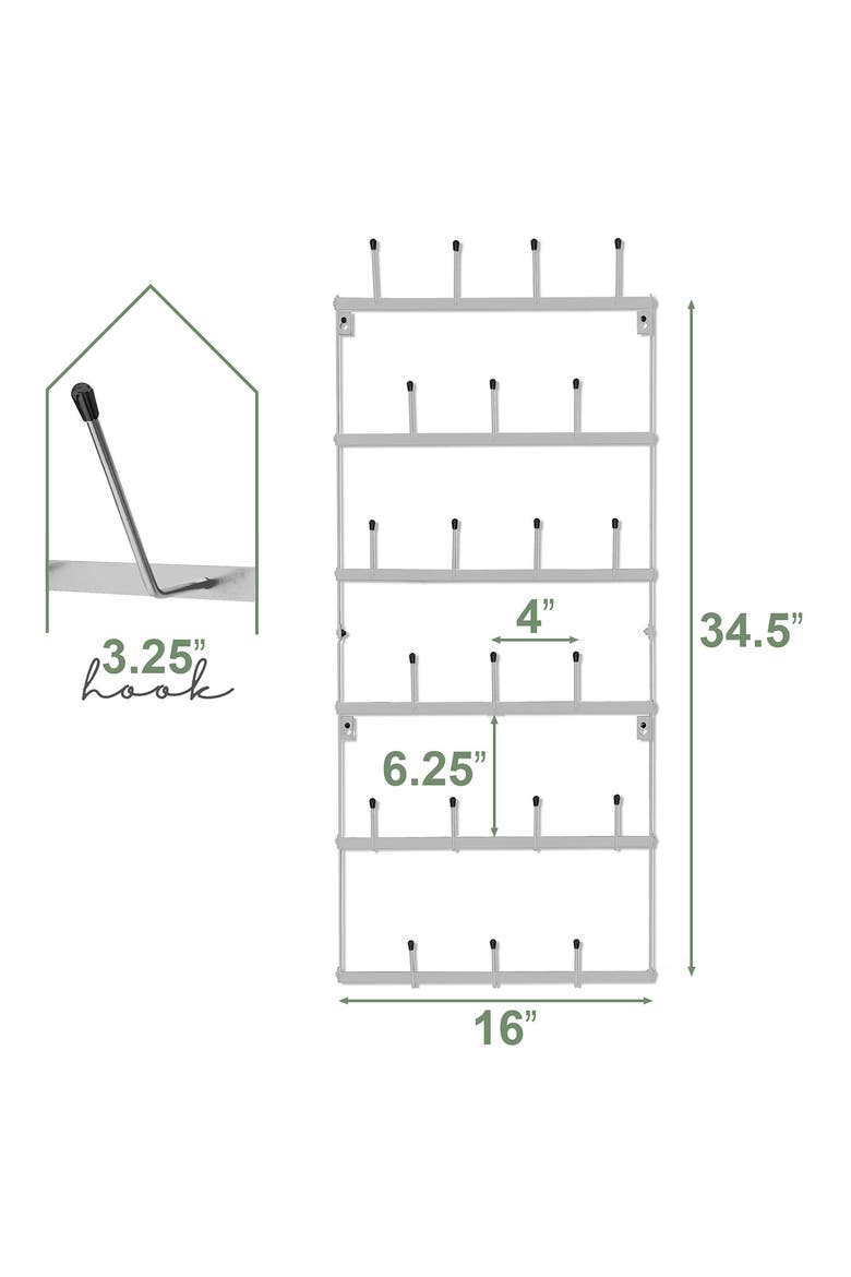 Small 6-Tier Metal Mug Rack, Alternate, color, SILVER