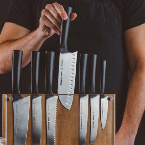 Schmidt Brothers Cutlery Carbon 6, 15-piece Knife Block Set In Brown