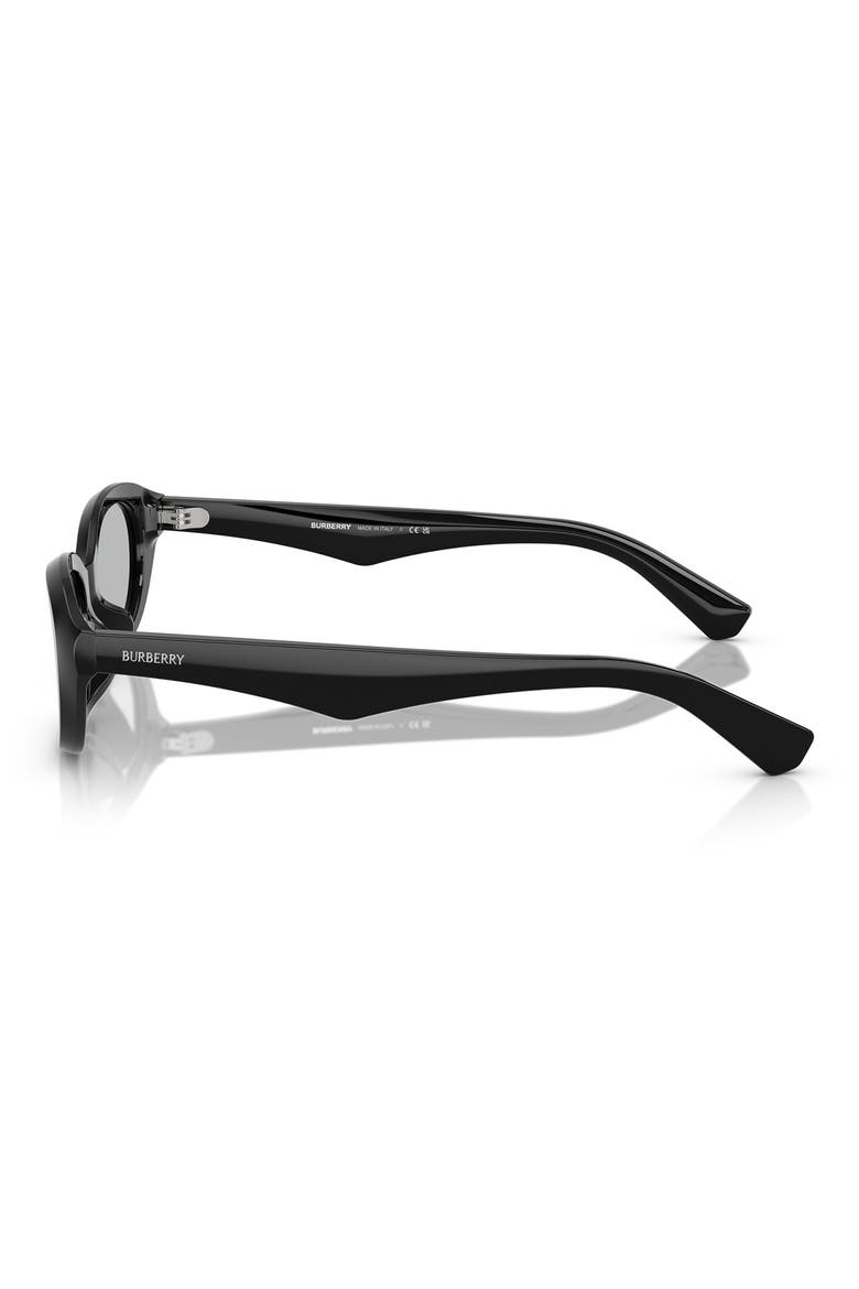 55mm Oval Sunglasses, Alternate, color, BLACK