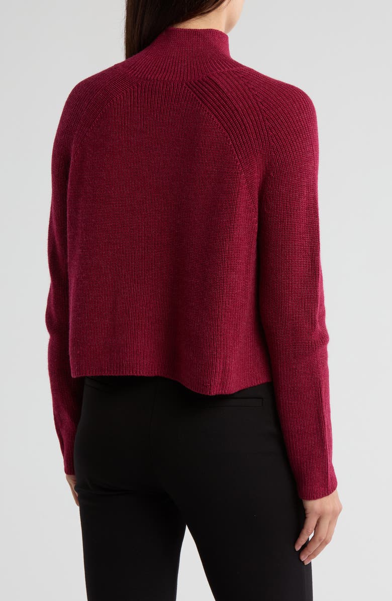 Eileen Fisher Boxy Turtleneck Wool Sweater, Alternate, color,