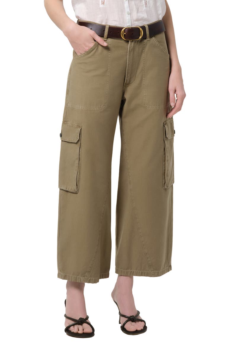Thassos Twisted Seam Ankle Utility Pants, Main, color, BEZAL MEDIUM OLIVE GREEN