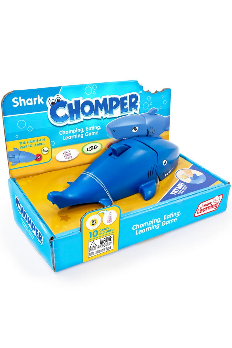 Shark Chomper Educational Game, Alternate, color, Blue