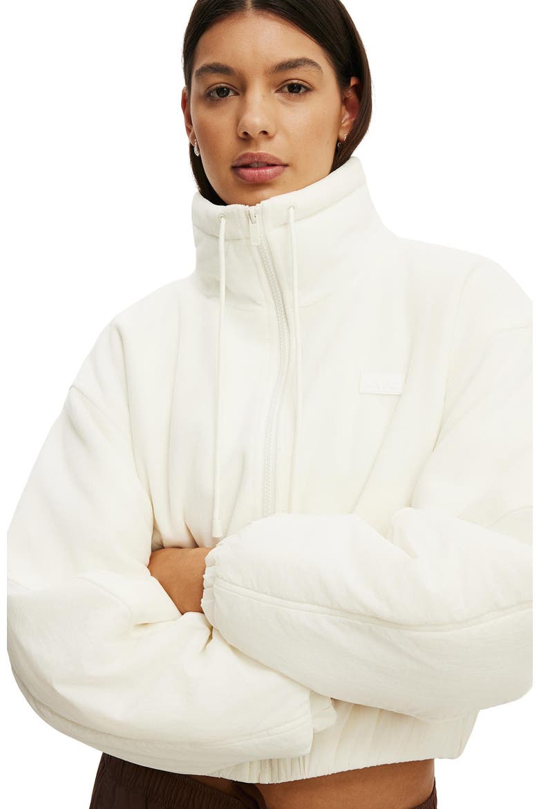Women's Active Polar Fleece Padded Jacket, Alternate, color, Cloud Dancer