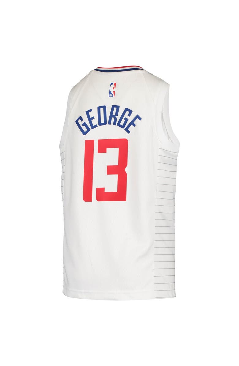 Nike Youth Nike Paul George White LA Clippers 2020/21 Swingman Jersey - Association Edition, Alternate, color, 