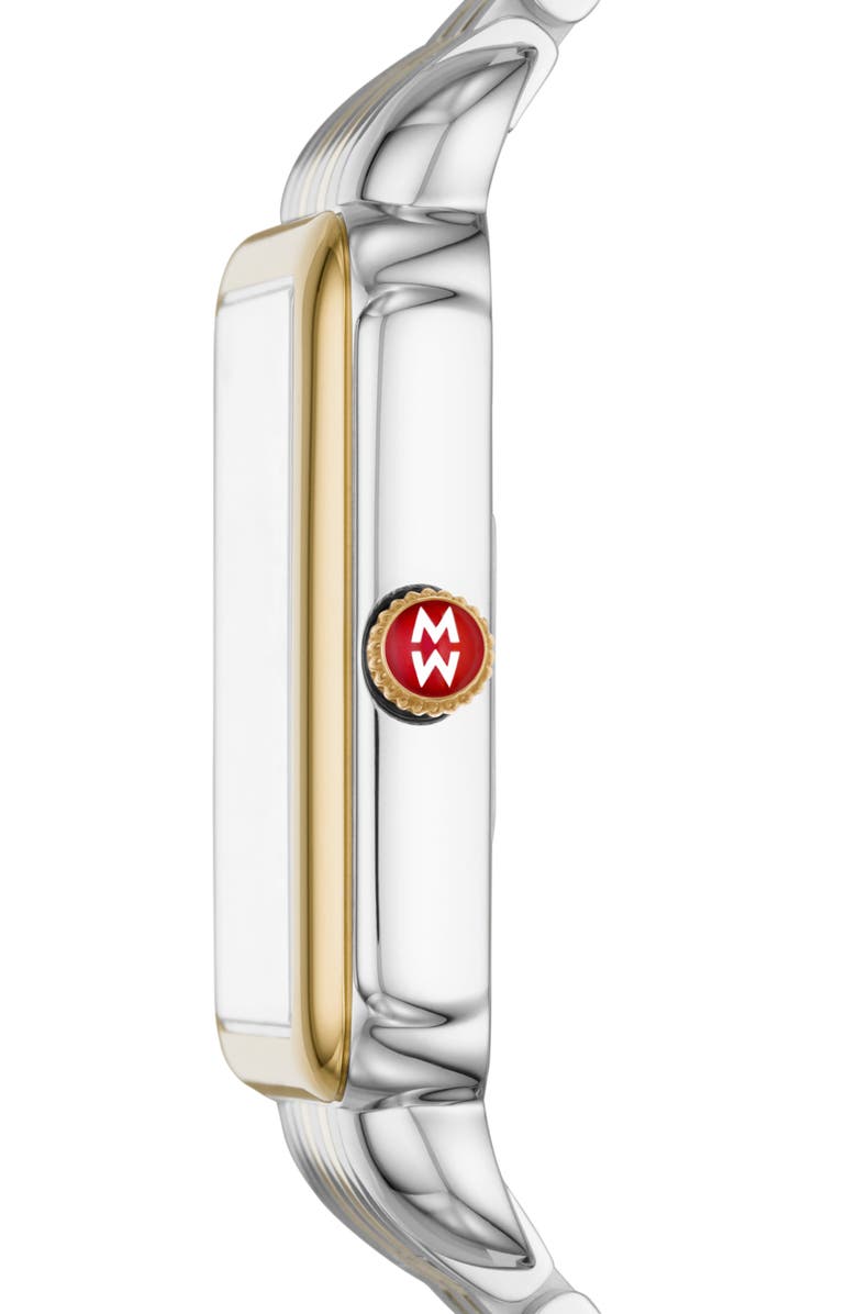 MICHELE Deco II Diamond Bracelet Watch, 32mm, Alternate, color, Two Tone