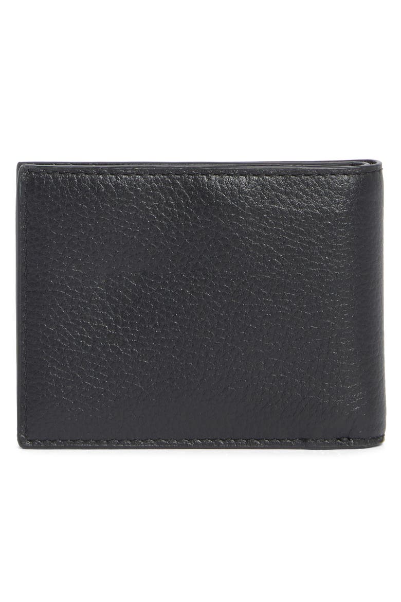 Sliding 2-in-1 Pebbled Leather Bifold Wallet, Alternate, color, BLACK