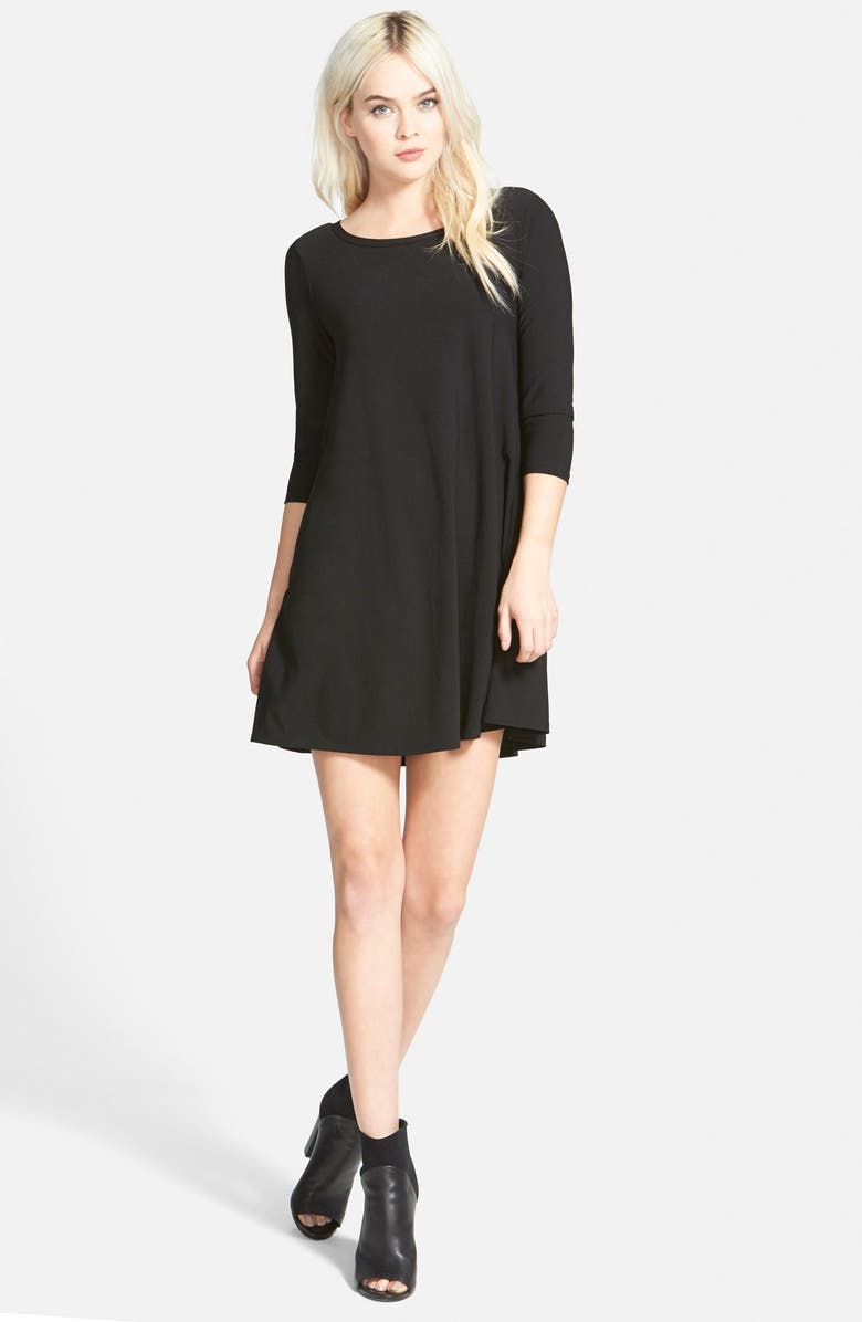 Leith Crepe Trapeze Dress, Main, color, 