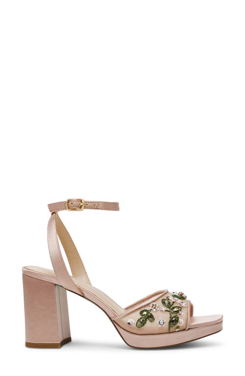 Betsey Johnson Kirra Ankle Strap Sandal In Beige