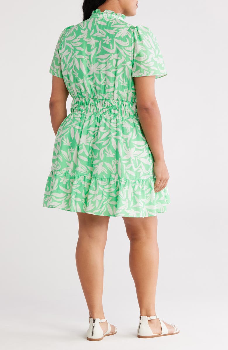 Caslon<sup>®</sup> Ruffle Detail Dress, Alternate, color, Green- Blue Hattie Floral