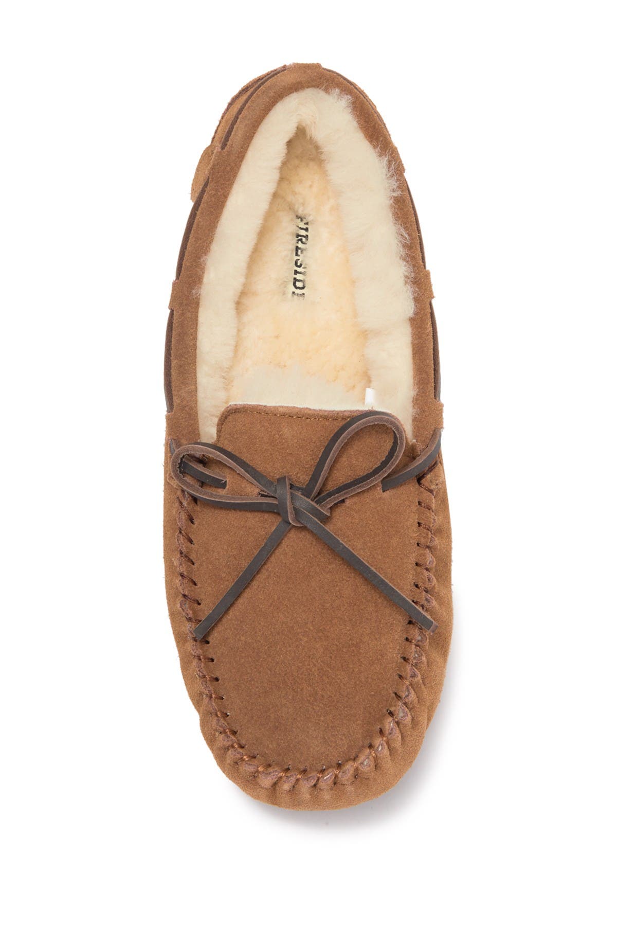 Victor Genuine Shearling Slipper - Wide Width Available, Alternate, color, CHESTNUT