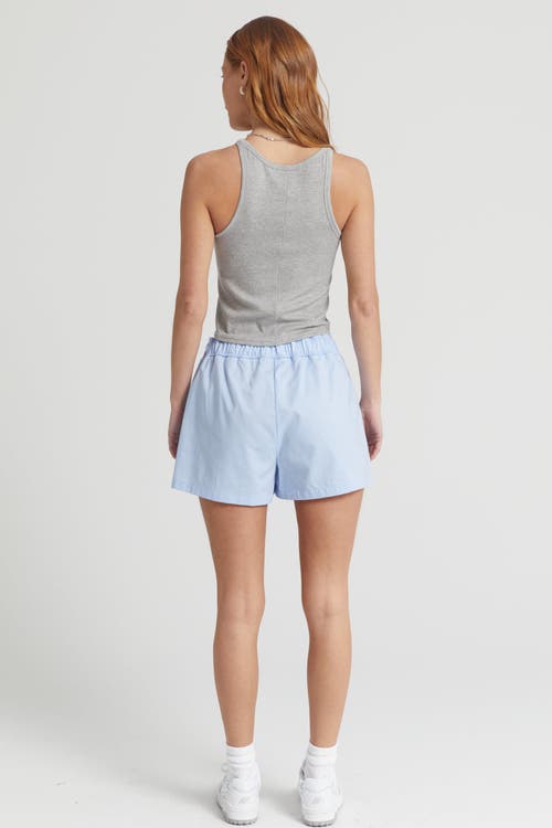 Almina Concept Boxer Cotton Shorts In Oxford Blue