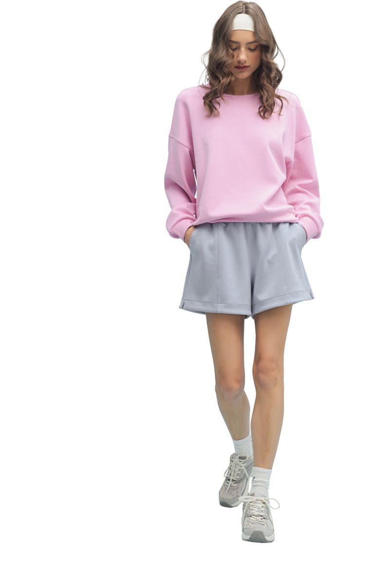 Scuba High Waist Shorts, Alternate, color, CLOUD