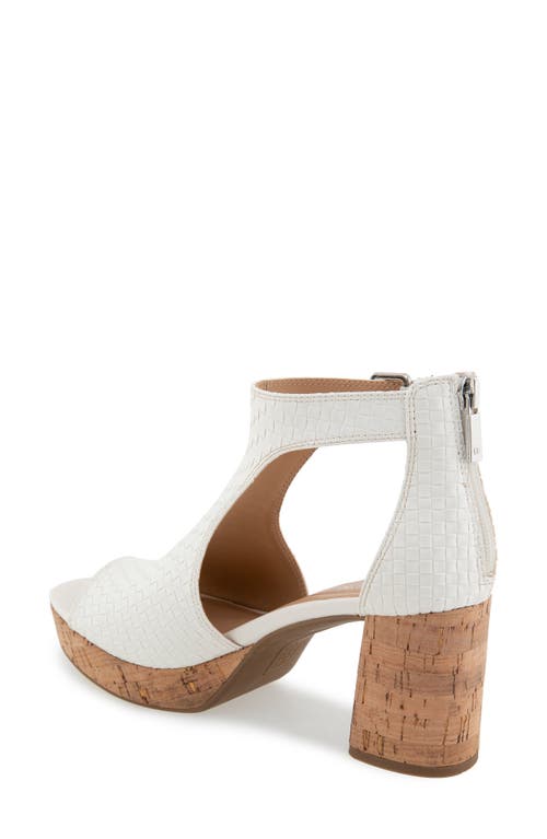 Reaction Kenneth Cole Randee Platform Sandal In Ecru Woven