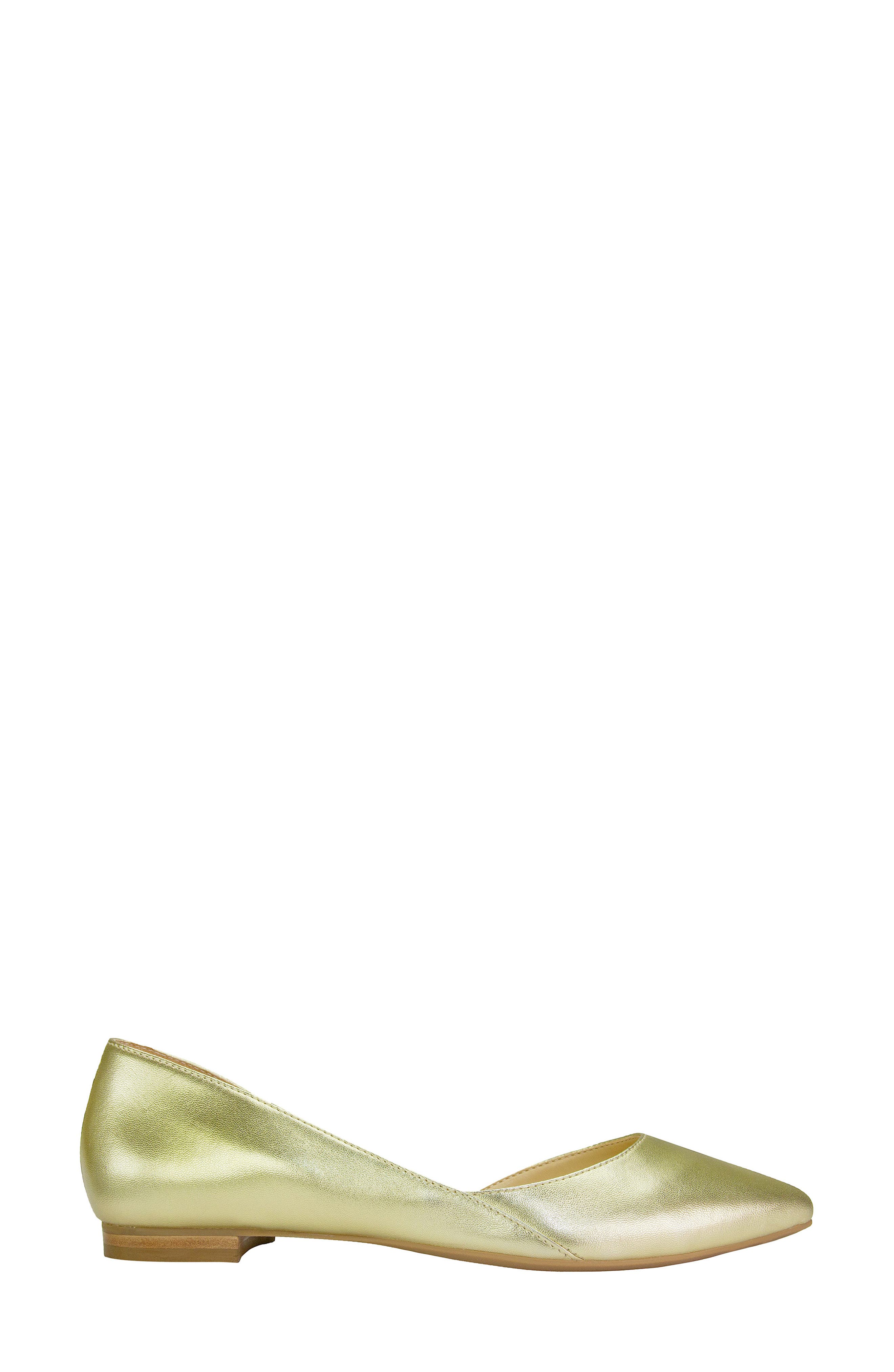 'Sunny' Half d'Orsay Flat, Alternate, color, GOLD 788