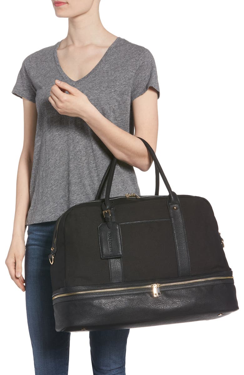 Sole Society Faux Leather Weekend Bag, Alternate, color,