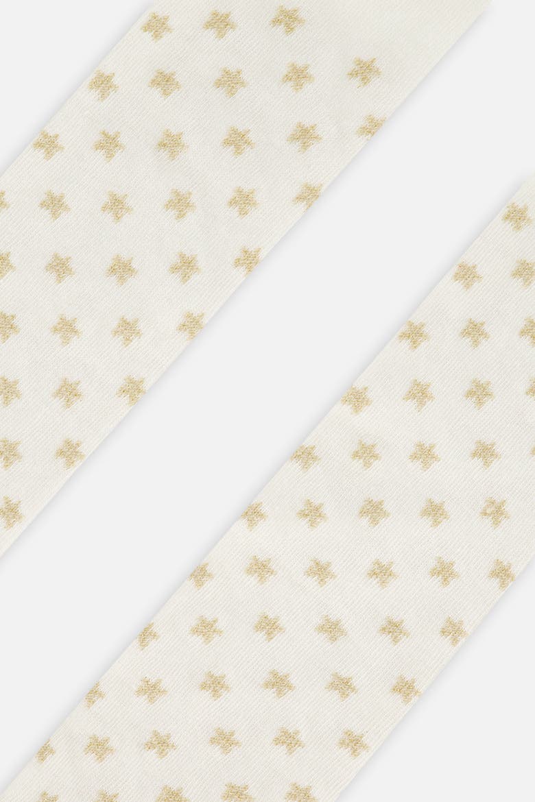 Heart Detail Ribbed Waistband Knit Tights, Alternate, color, Off-White