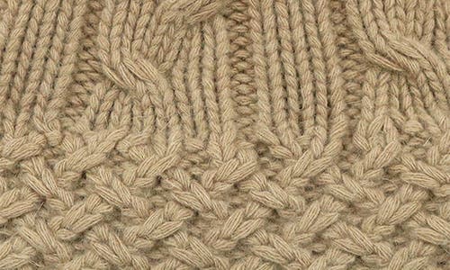 Portolano Chunky Cable Knit Beanie In Brown