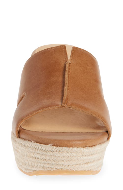 Chocolat Blu Willena Espadrille Platform Sandal In Camel Leather