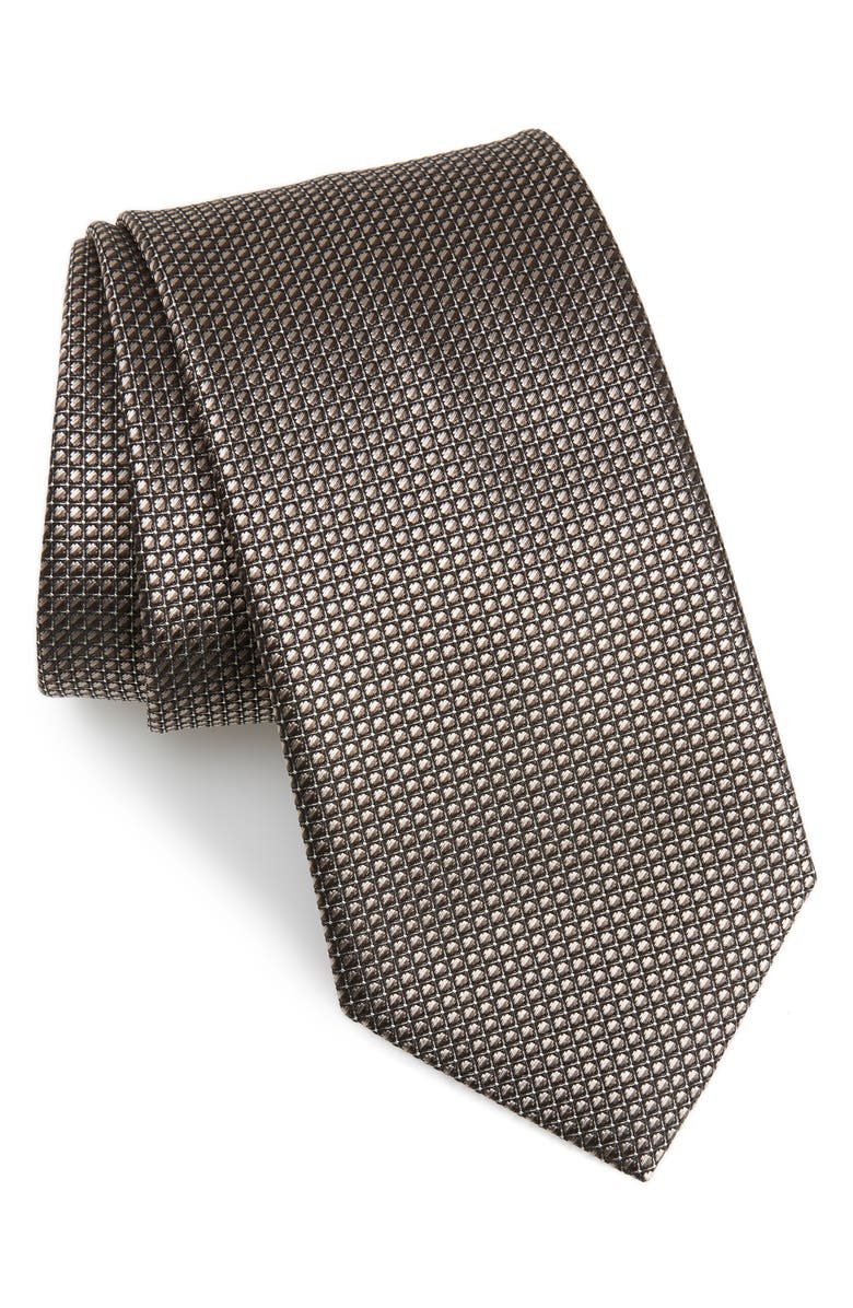Brioni Geometric Silk Tie, Main, color, 