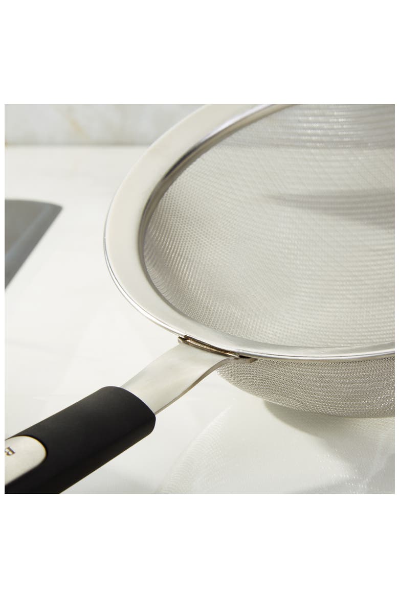 Leo Graphite Stainless Steel Mesh Strainer, Alternate, color, BLACK