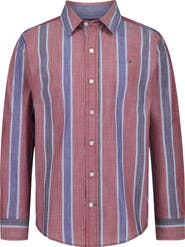 Tommy Hilfiger Kids' Track Stripe Button-Up Shirt