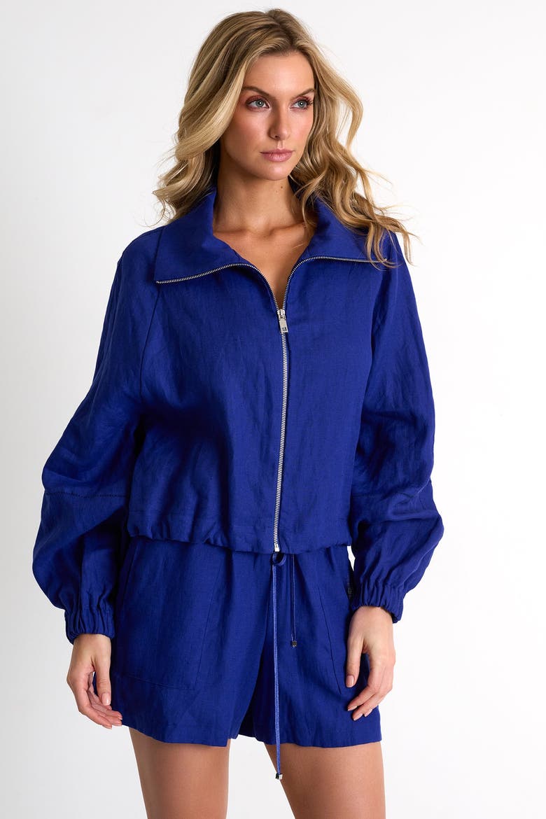 Linen Shorts, Alternate, color, Blue