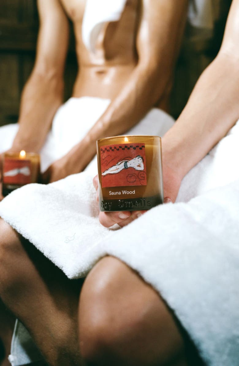 Boy Smells Sauna Wood Candle, Alternate, color, 