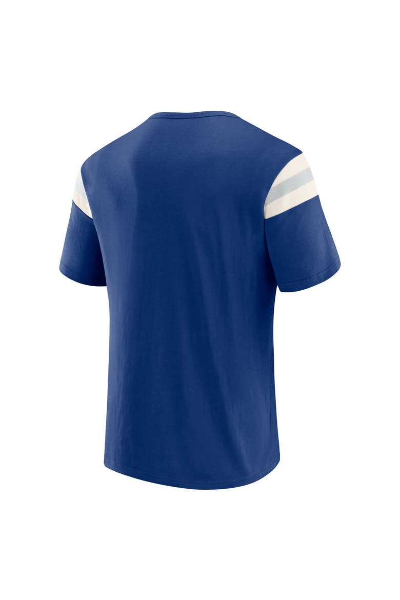 Men's Darius Rucker Collection by Fanatics Royal Los Angeles Dodgers Distressed Sleeve Stripe T-Shirt, Alternate, color, Royal