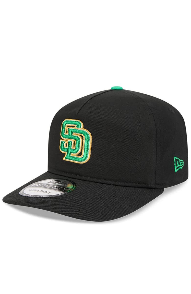New Era Men's New Era  Black San Diego Padres 2026 St. Patrick's Day 19TWENTY Adjustable Hat, Alternate, color, Black